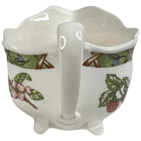 Johnson Brothers Arcadia Fruit Creamer Footed Vintage 10 Ounces Small Gravy Boat - Picture 6 of 9